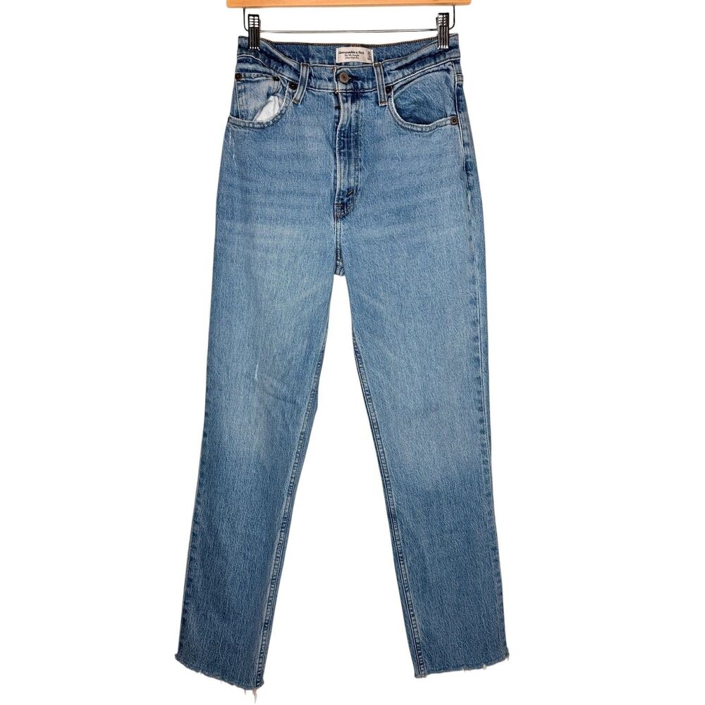Abercrombie & Fitch Women’s Blue Jeans Size 26 The 90's Straight Ultra High Rise